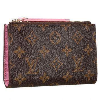 louis vuitton adele wallet pink